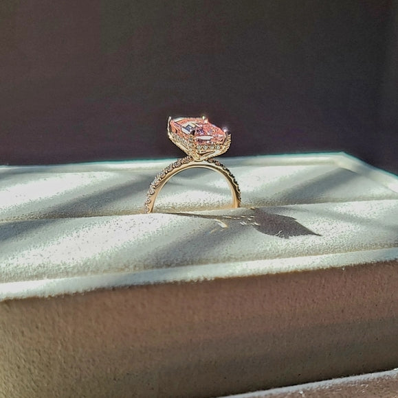 Lab created hot sale morganite ring