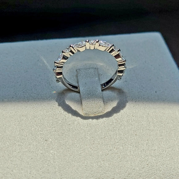 Solid 14k Gold Lab Marquise/Round Diamond Band