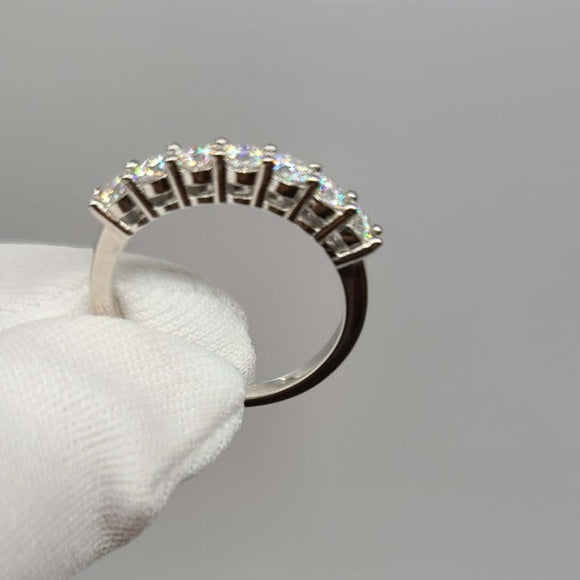 7-stone 3mm Moissanite Ring
