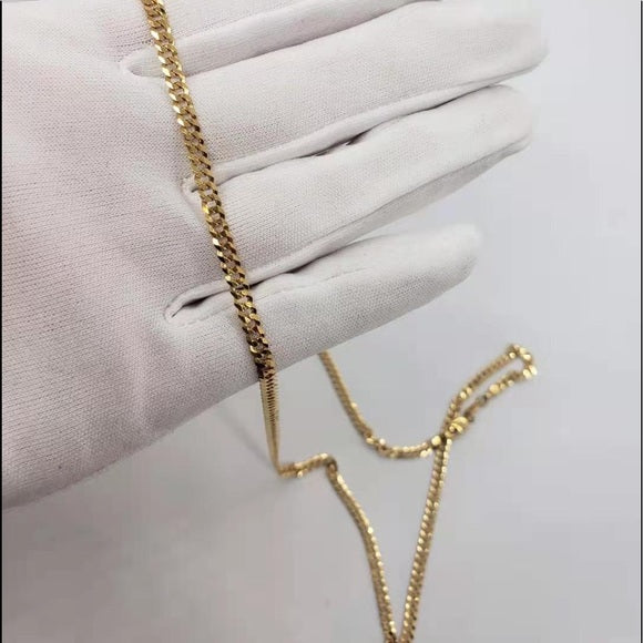 Solid 18k gold 24-inch 10-gram Cuban chain