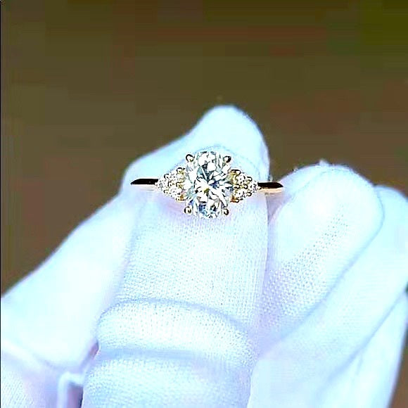 Solid 14k Gold 1.5ct Oval Moissanite Ring
