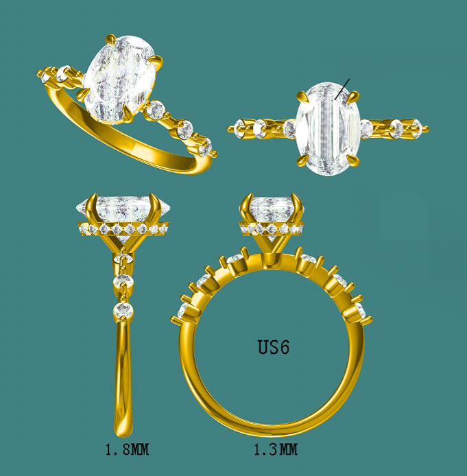 natural diamonds engagement ring (OV1001)