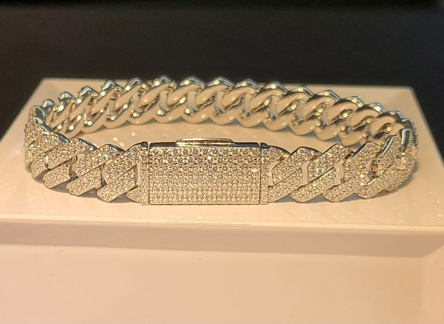 10mm moissanite Cuban bracelet