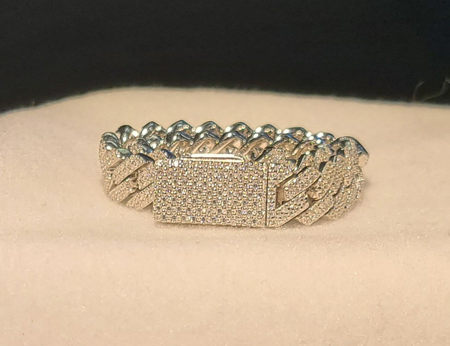 8mm Moissanite Cuban Bracelet