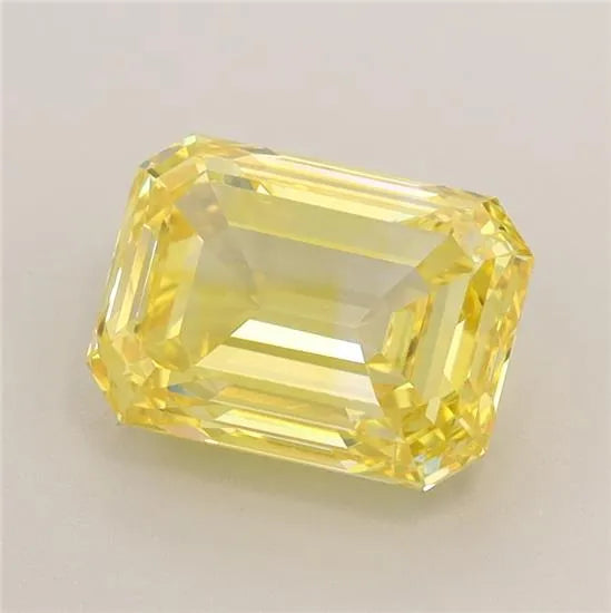 1.85ct Emerald Lab Grown Diamond (Colour Fancy Vivid Yellow, Clarity VVS1, IGI Certified)