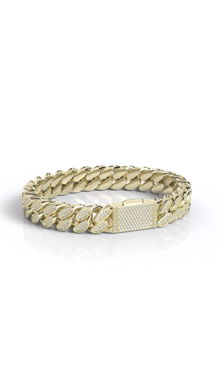 10mm moissanite miami cuban bracelet