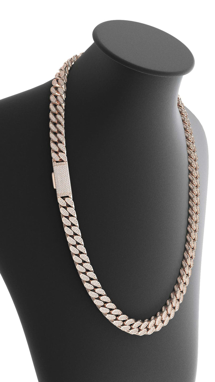 10mm moissanite miami cuban chain (3D setting)