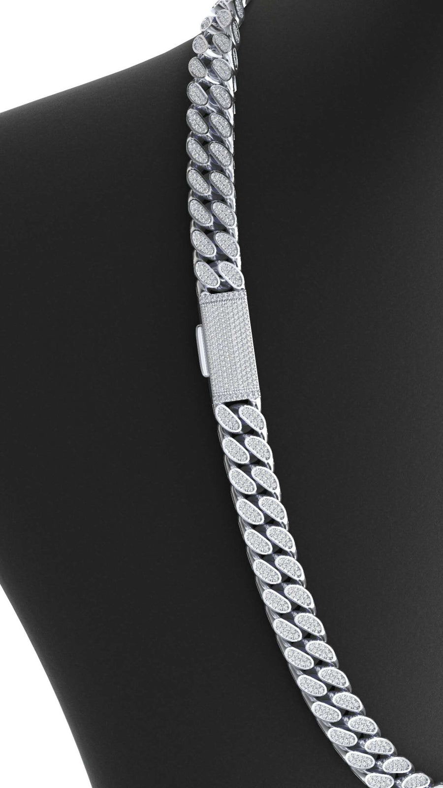 10mm moissanite miami cuban chain (3D setting)
