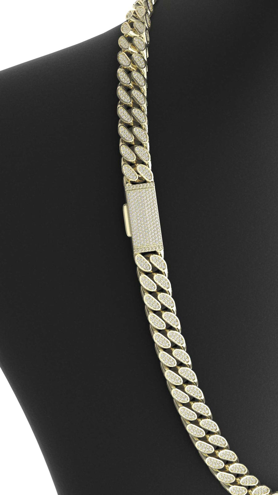10mm moissanite miami cuban chain (3D setting)