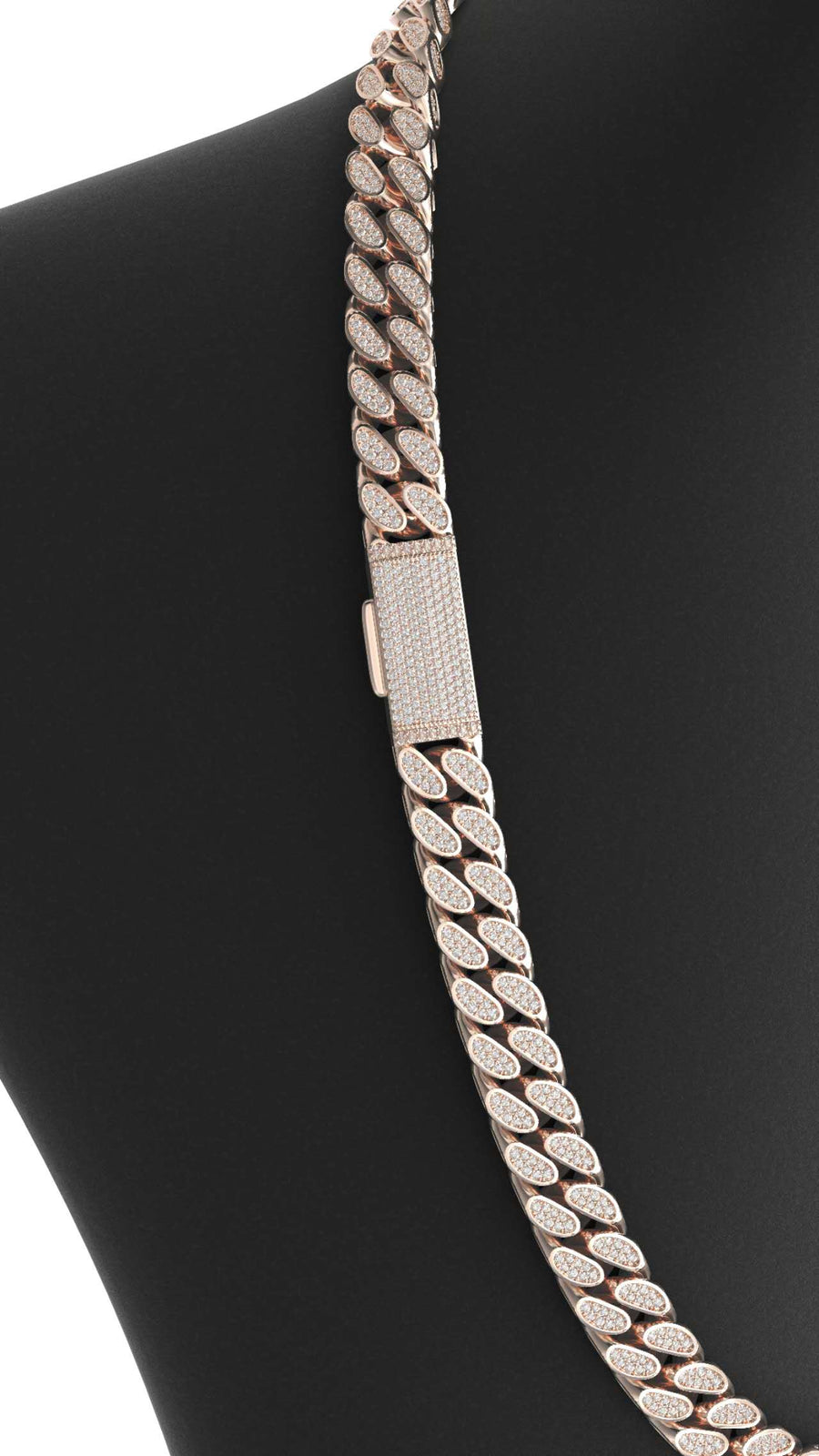 10mm moissanite miami cuban chain (3D setting)