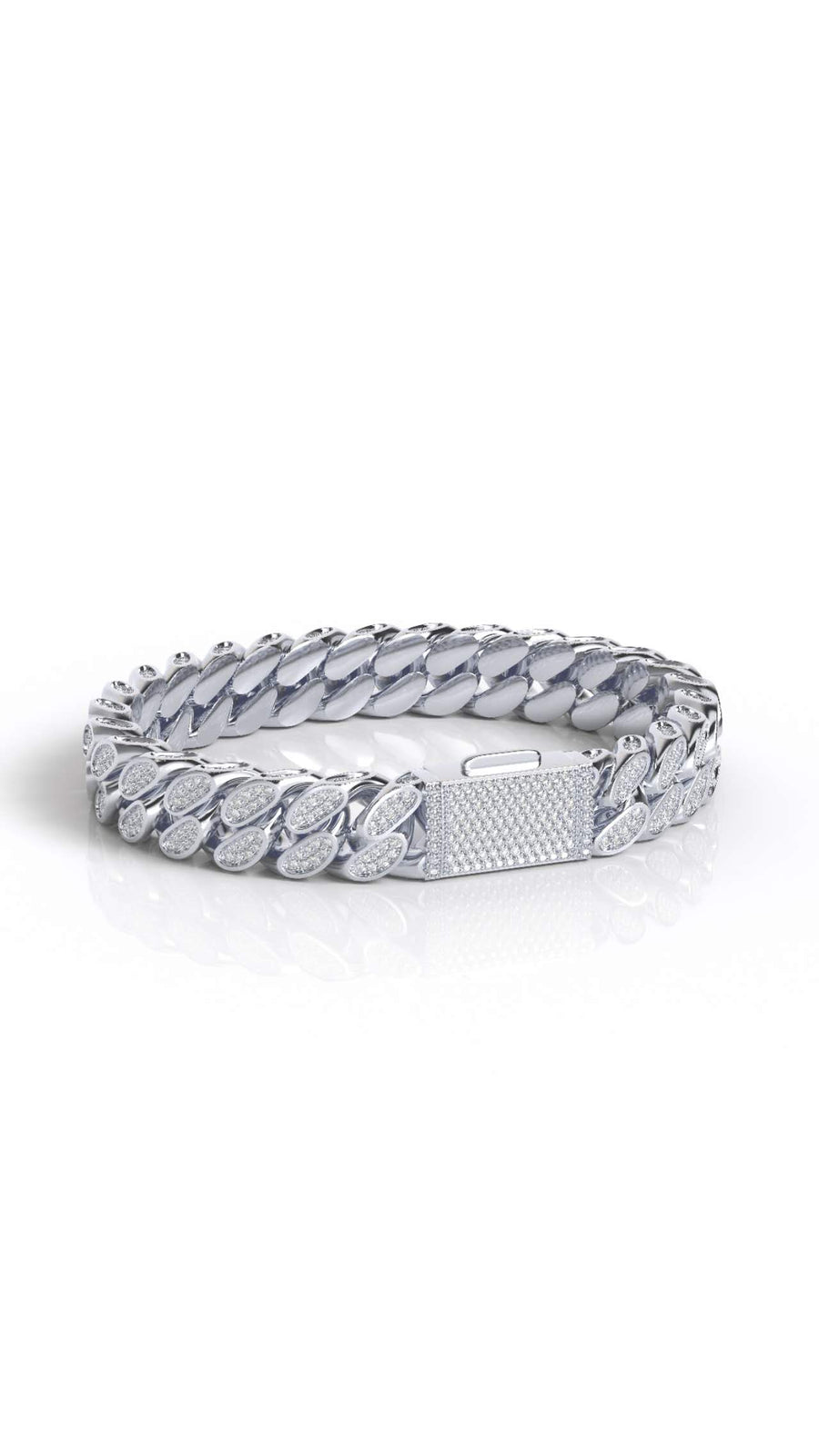 10mm moissanite miami cuban bracelet