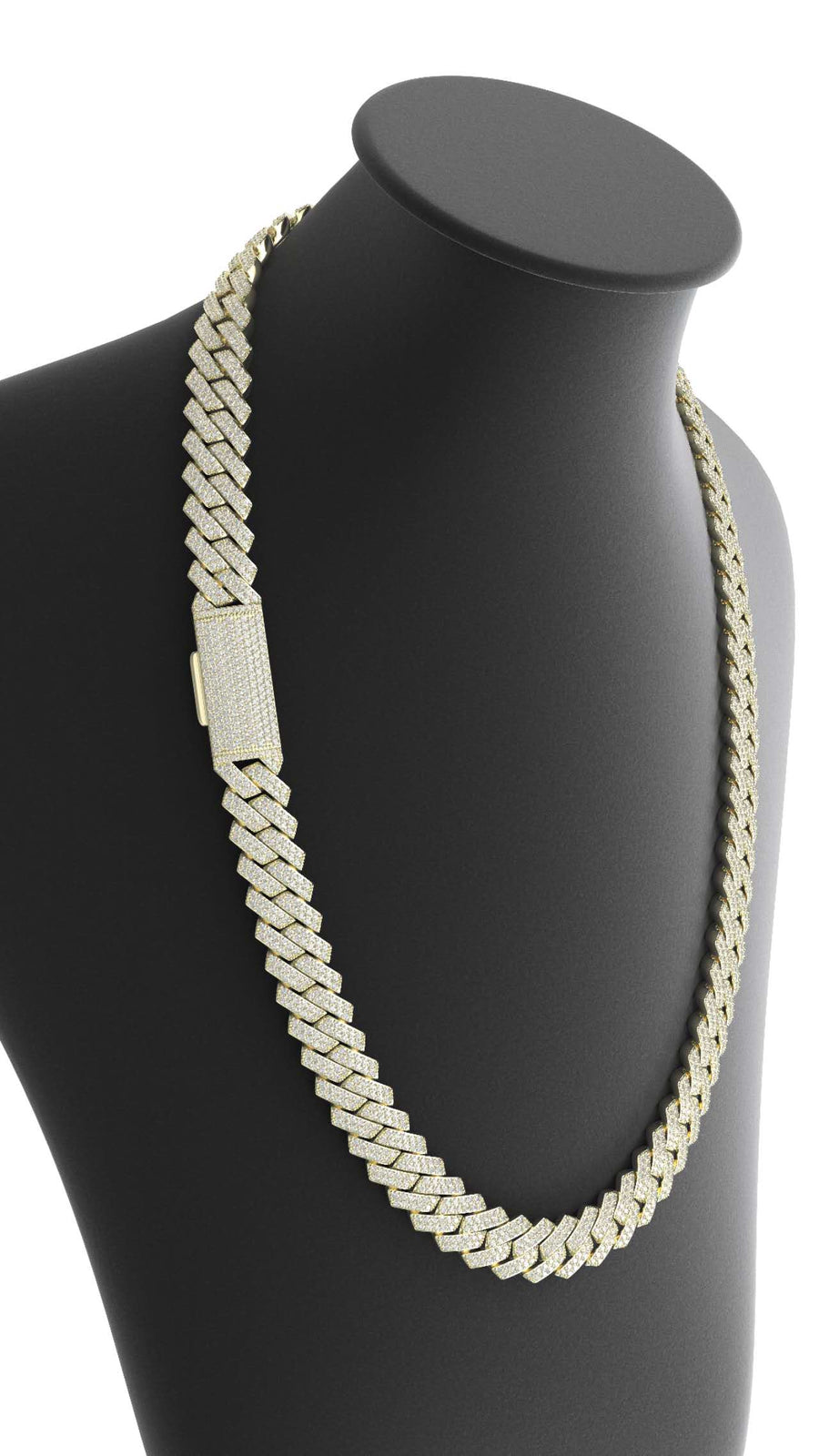 12mm Moissanite Prong Cuban Chain