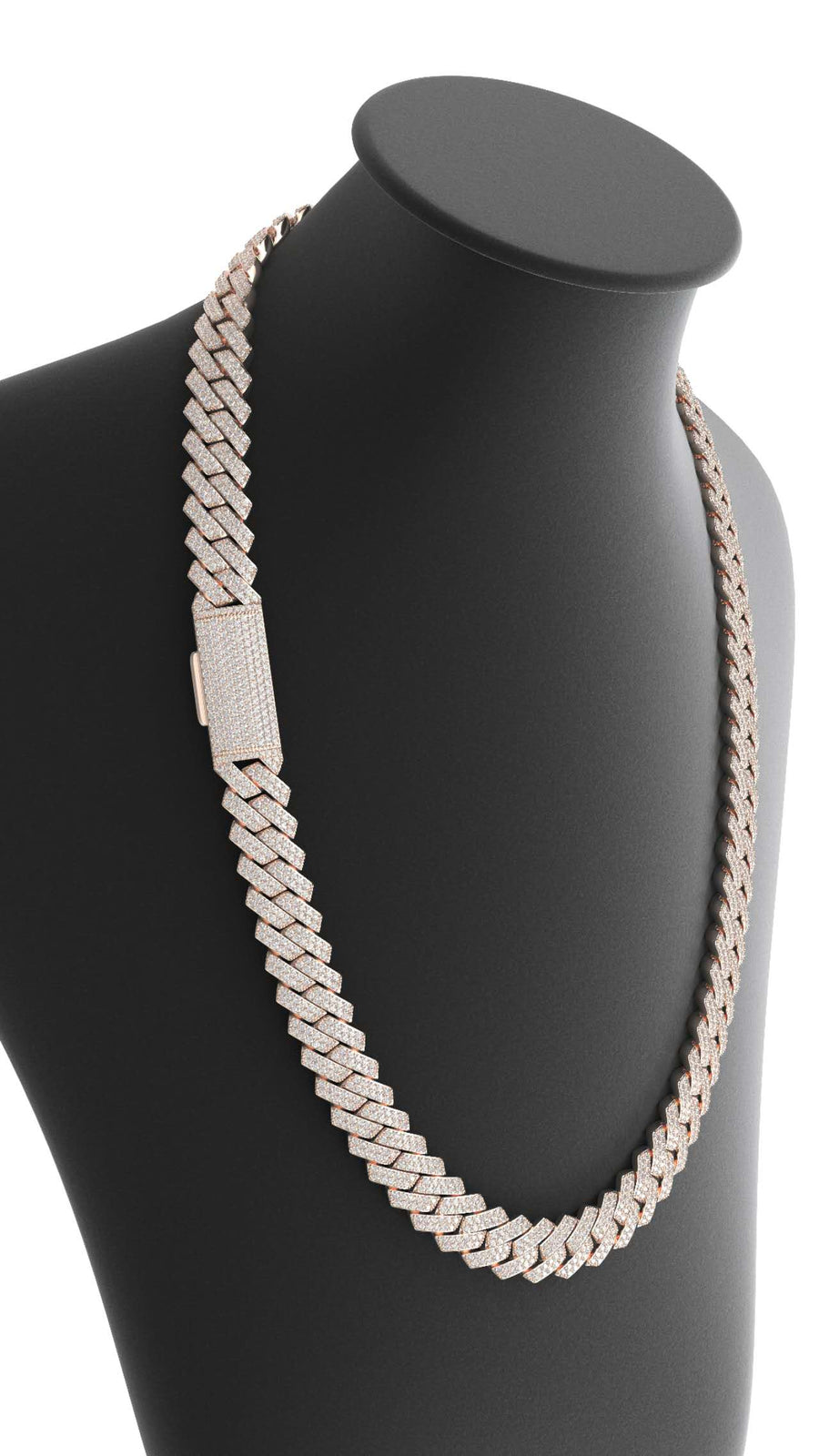 12mm Moissanite Prong Cuban Chain