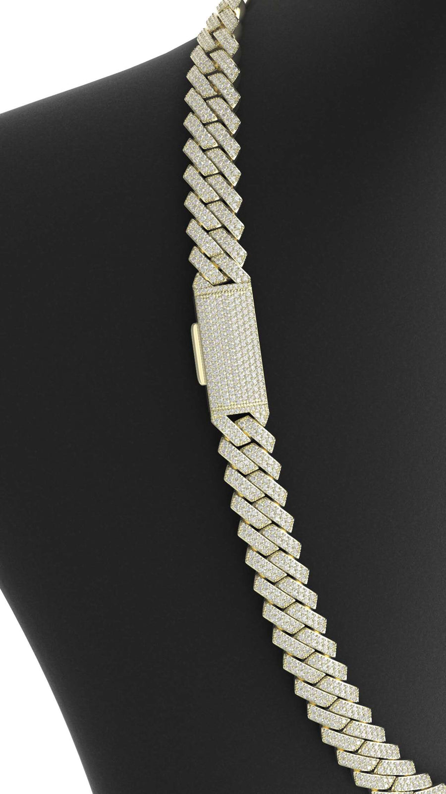 12mm Moissanite Prong Cuban Chain