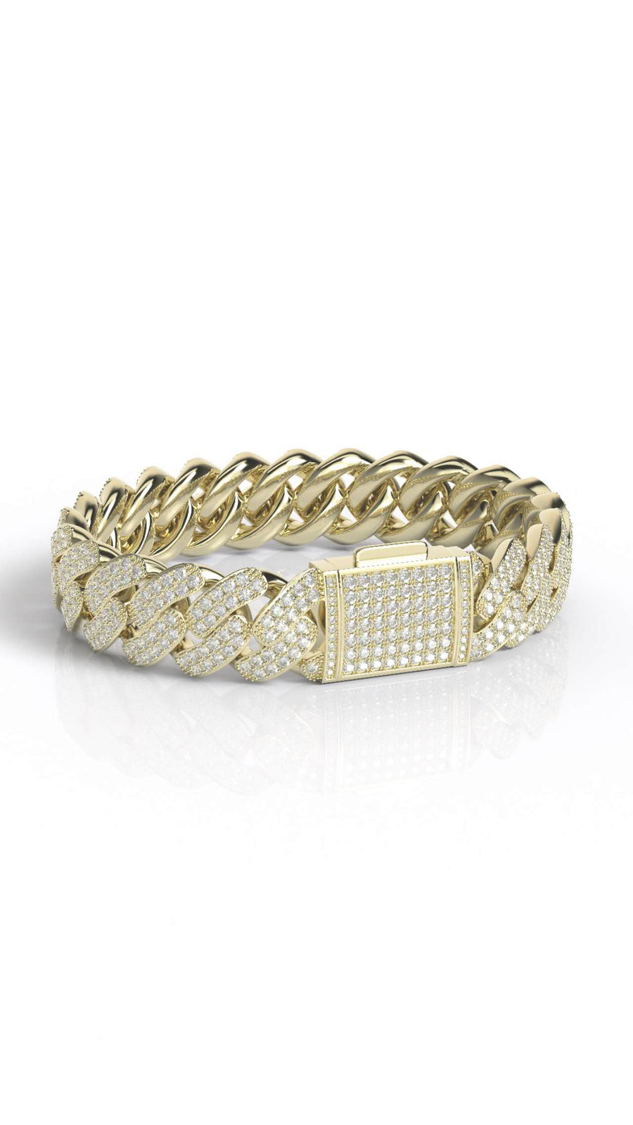 15mm moissanite miami cuban bracelet