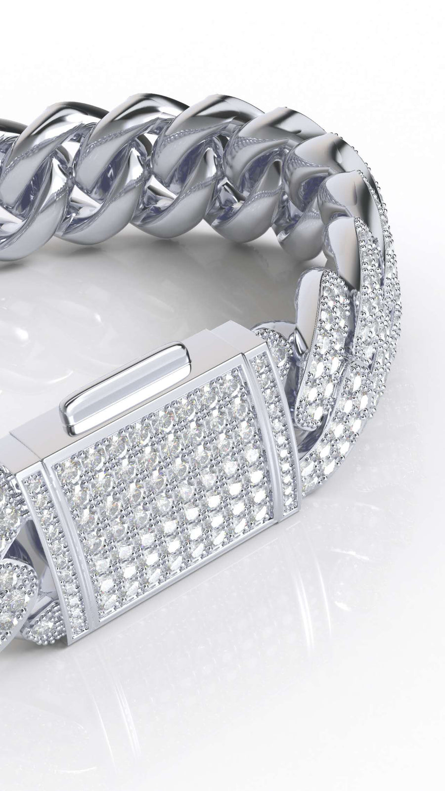 15mm moissanite miami cuban bracelet