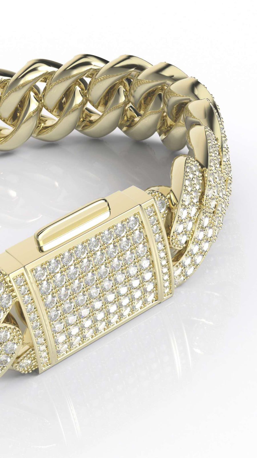 15mm moissanite miami cuban bracelet