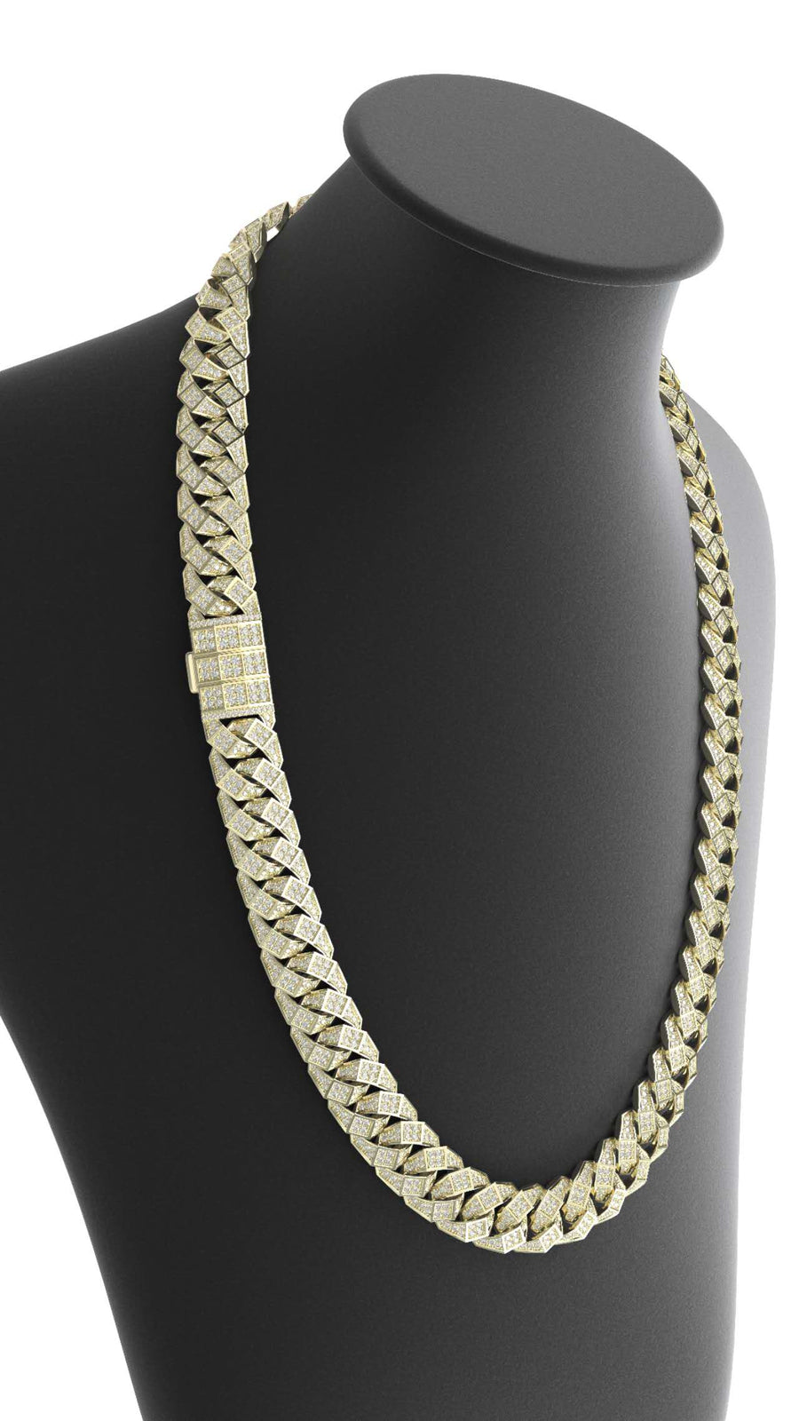 15mm moissanite square miami cuban chain