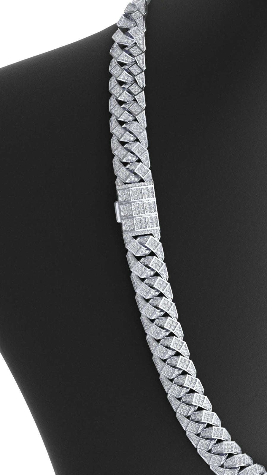 15mm moissanite square miami cuban chain