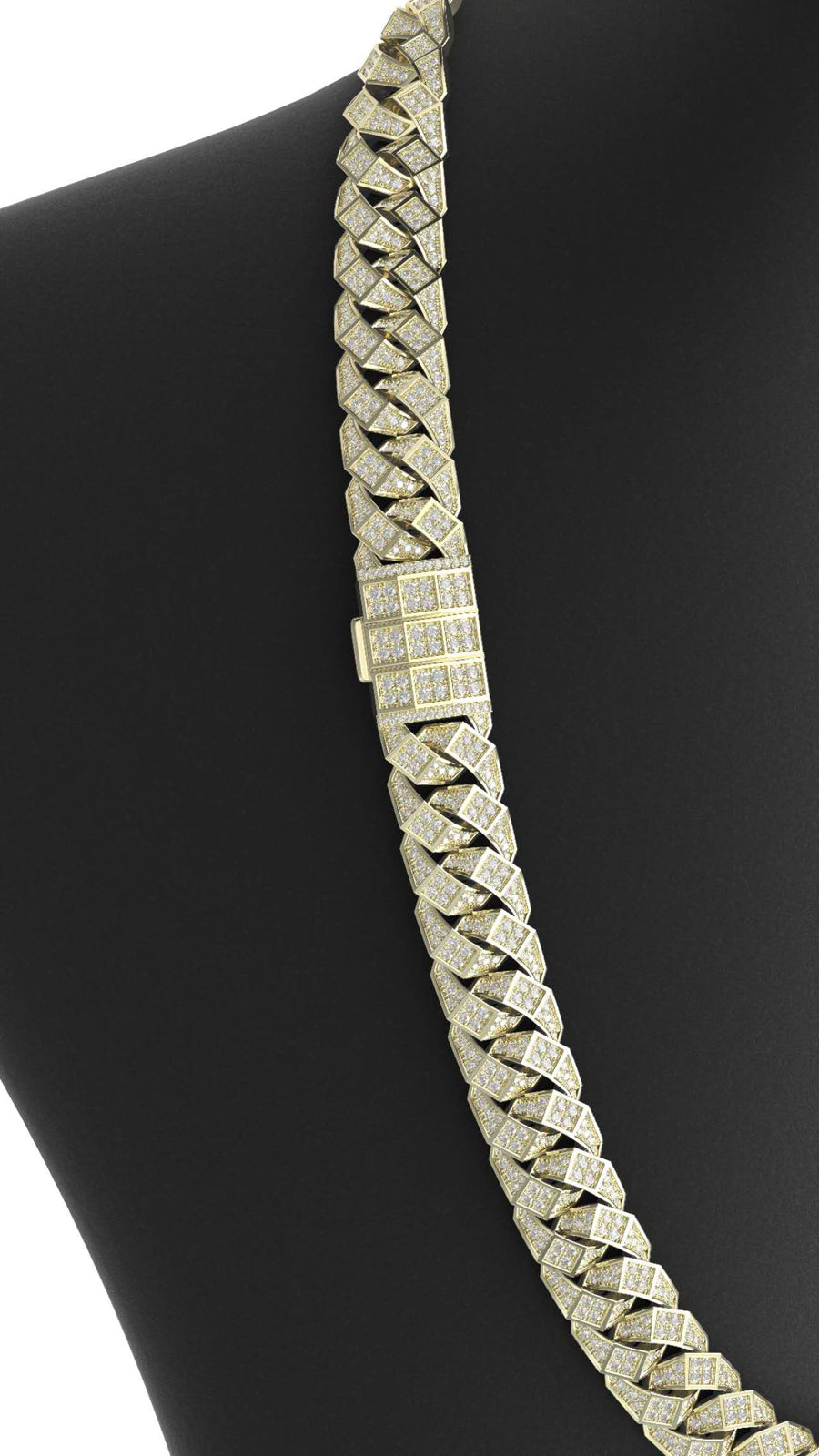 15mm moissanite square miami cuban chain