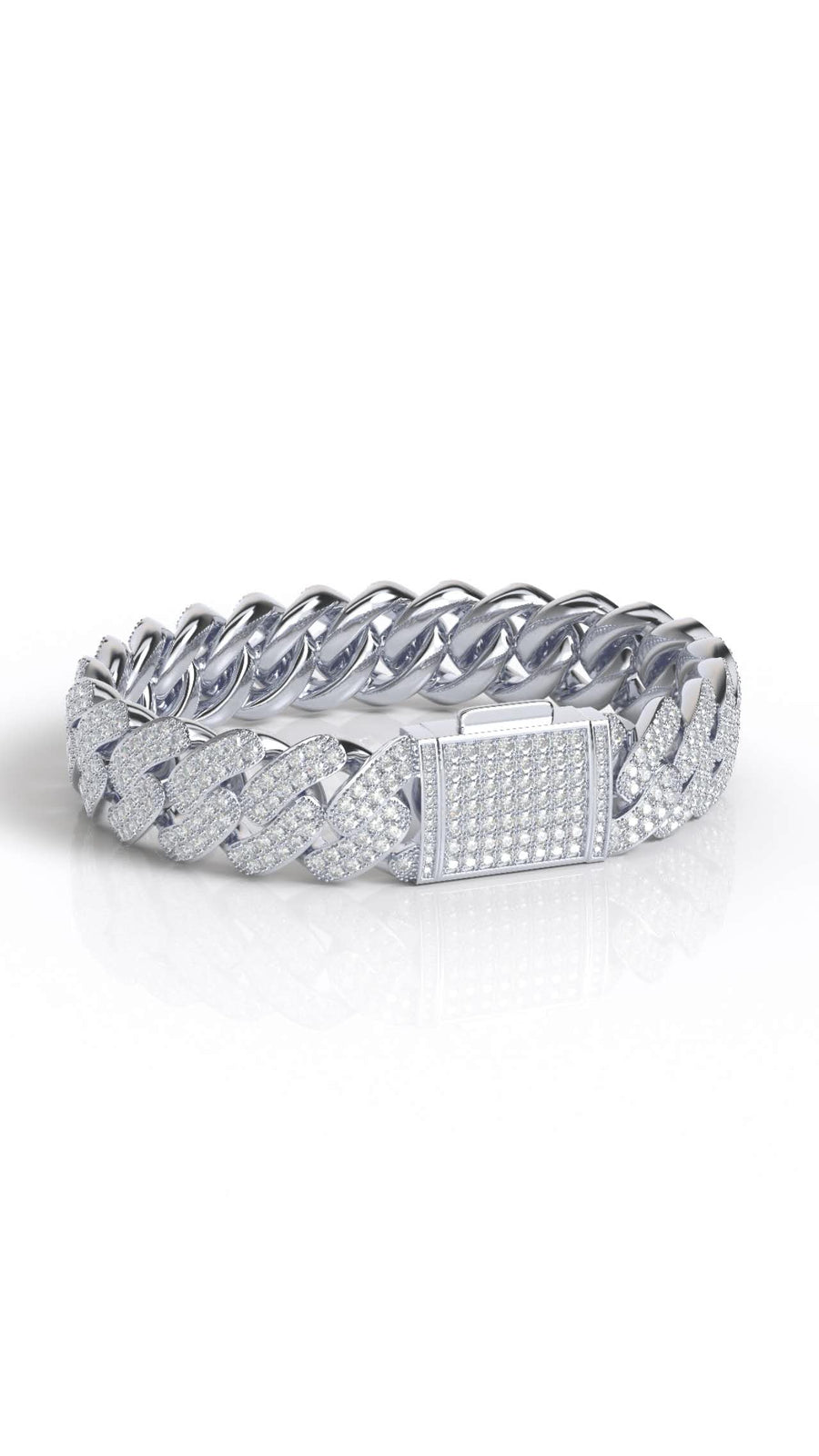 15mm moissanite miami cuban bracelet
