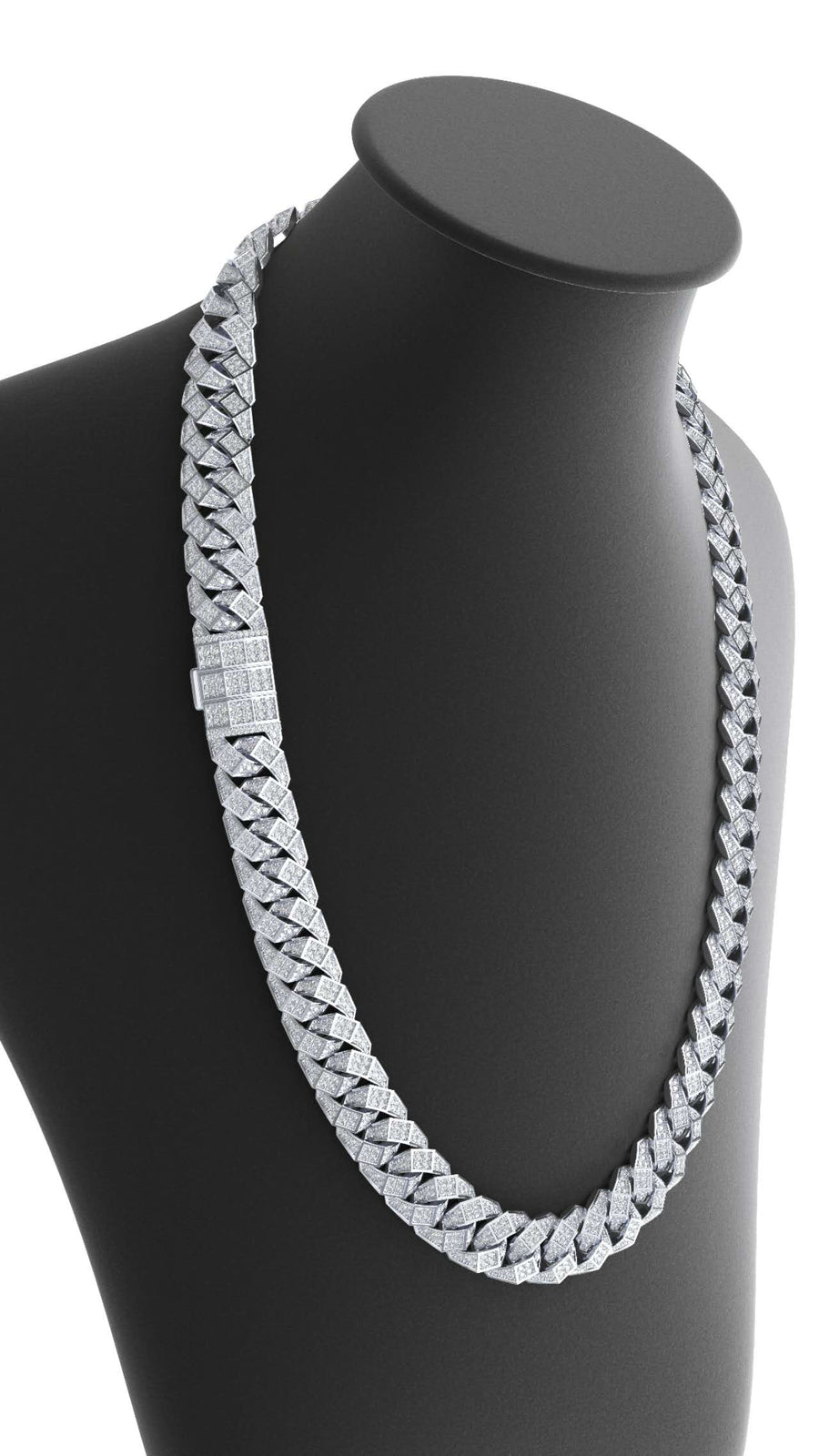 15mm moissanite square miami cuban chain