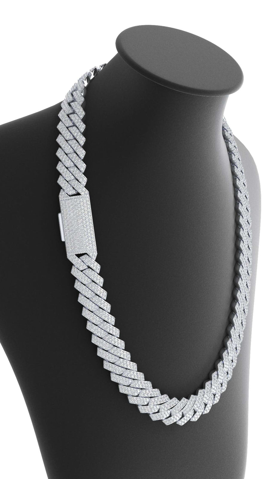 16mm Moissanite Prong Cuban Chain