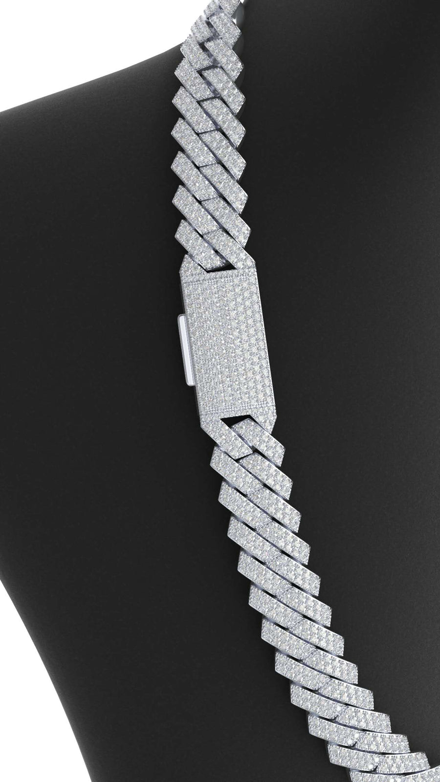 16mm Moissanite Prong Cuban Chain