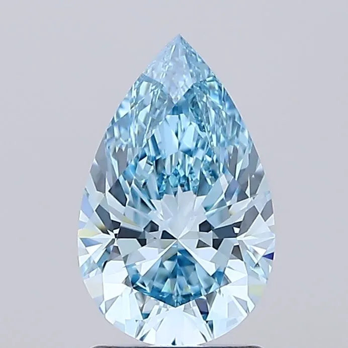 1.59ct Pear Lab Grown Diamond (Colour Fancy Intense Blue, Clarity IF, IGI Certified)