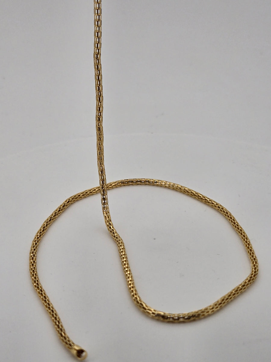 18k Fancey  box chain