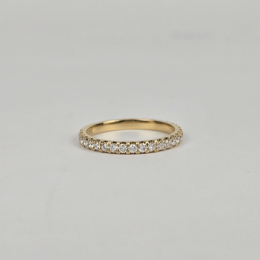 Solid 14k Gold Lab Diamond Half Eternity