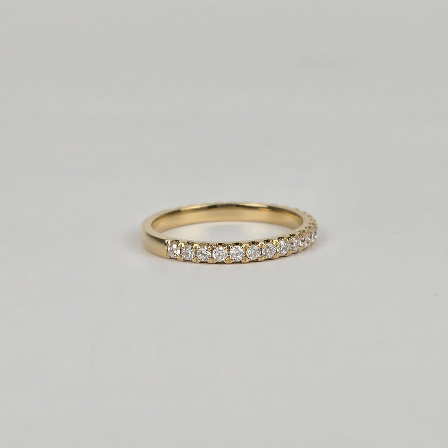 Solid 14k Gold Lab Diamond Half Eternity
