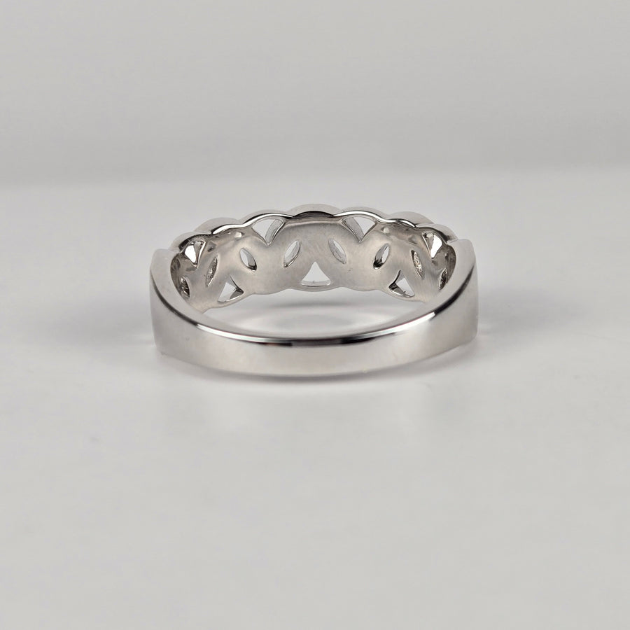 Solid 14k Gold Intertwined Lab Diamond Band