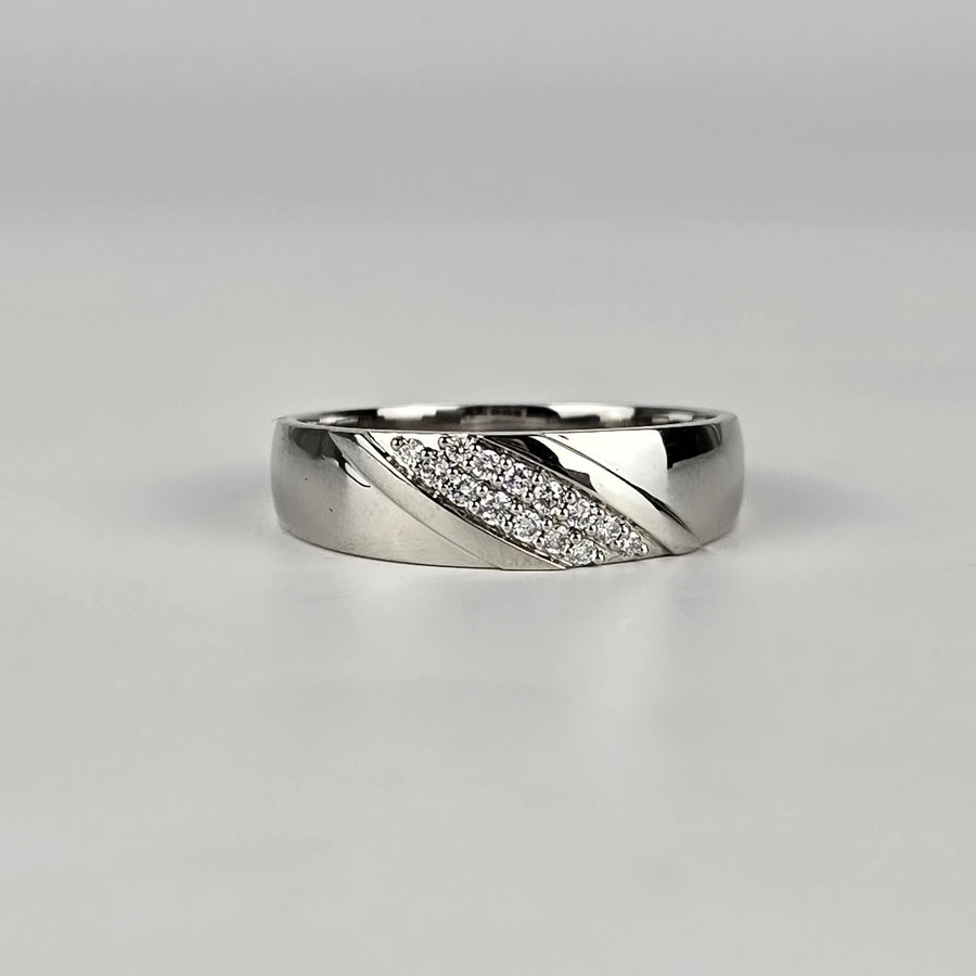 Platinum Lab Diamond Men's Band