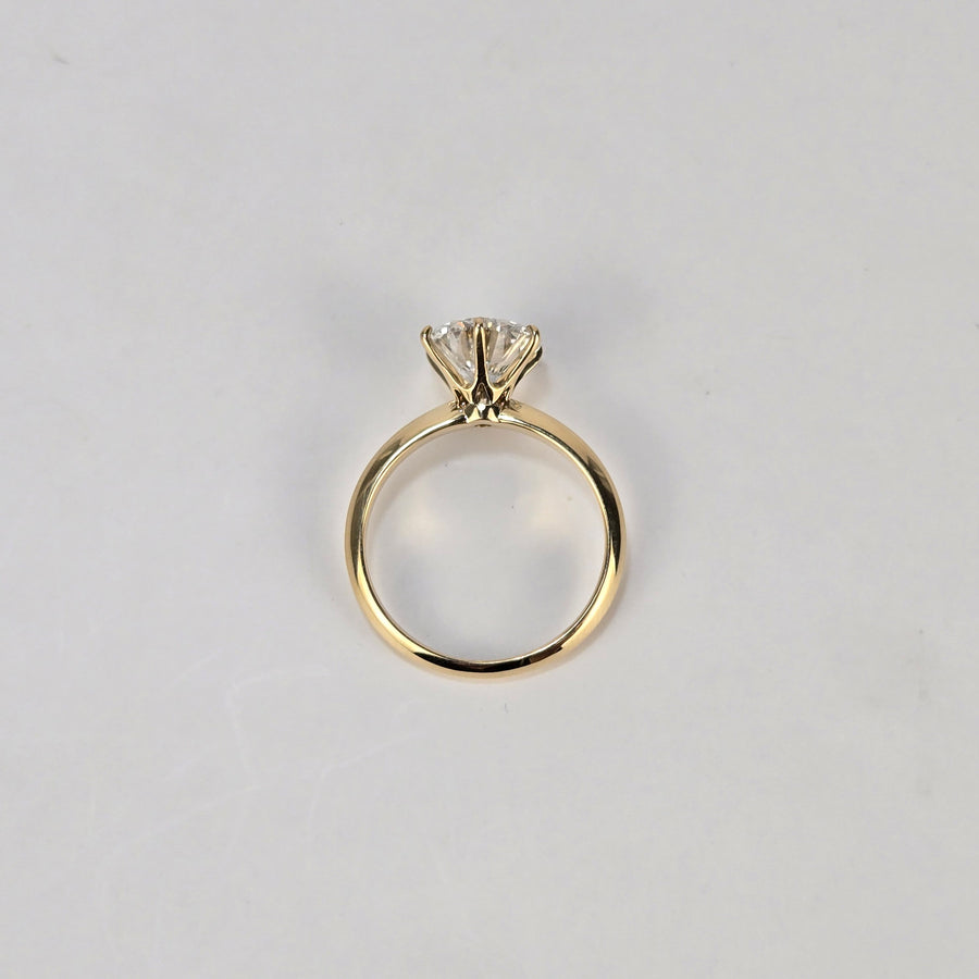 Solid 18k gold 2.6ct (G VS1) Lab Round Diamond Ring(RO812)