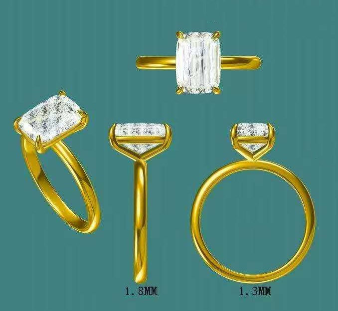 solid 14k gold 2.5ct d vvs2 lab cushion diamond ring  3286  FEB