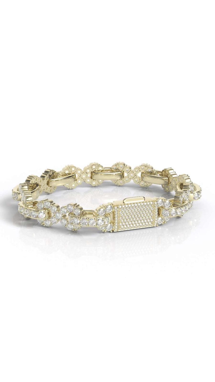 infinity style moissanite bracelet