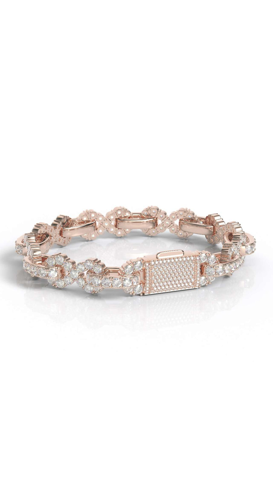 infinity style moissanite bracelet