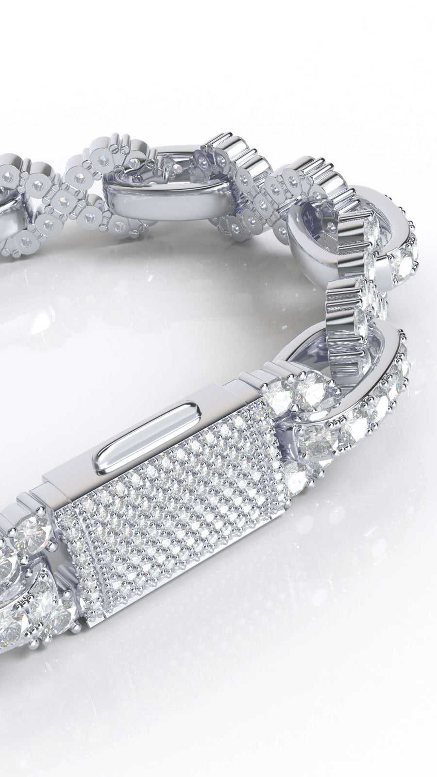 infinity style moissanite bracelet