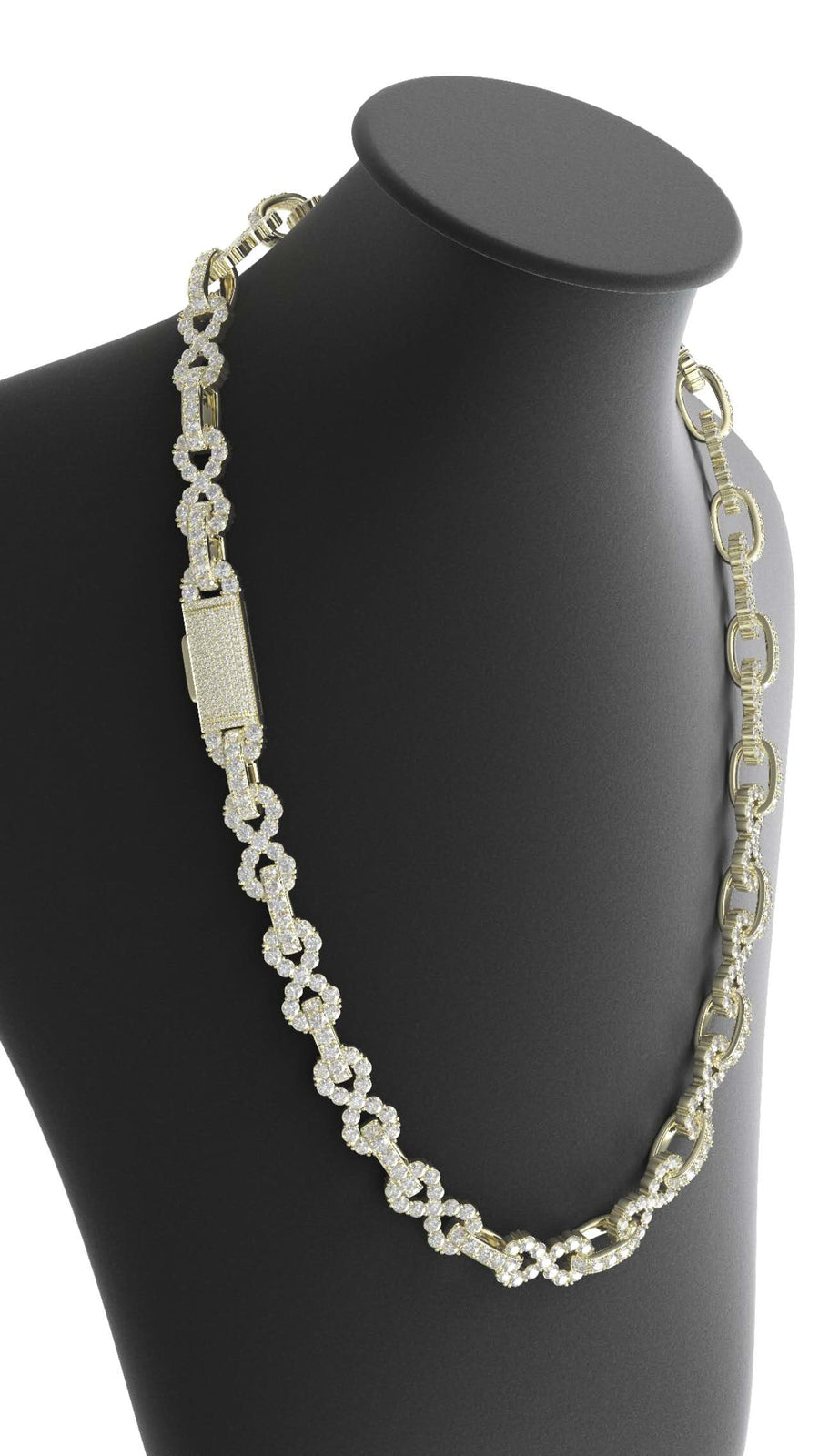infinity style moissanite chain