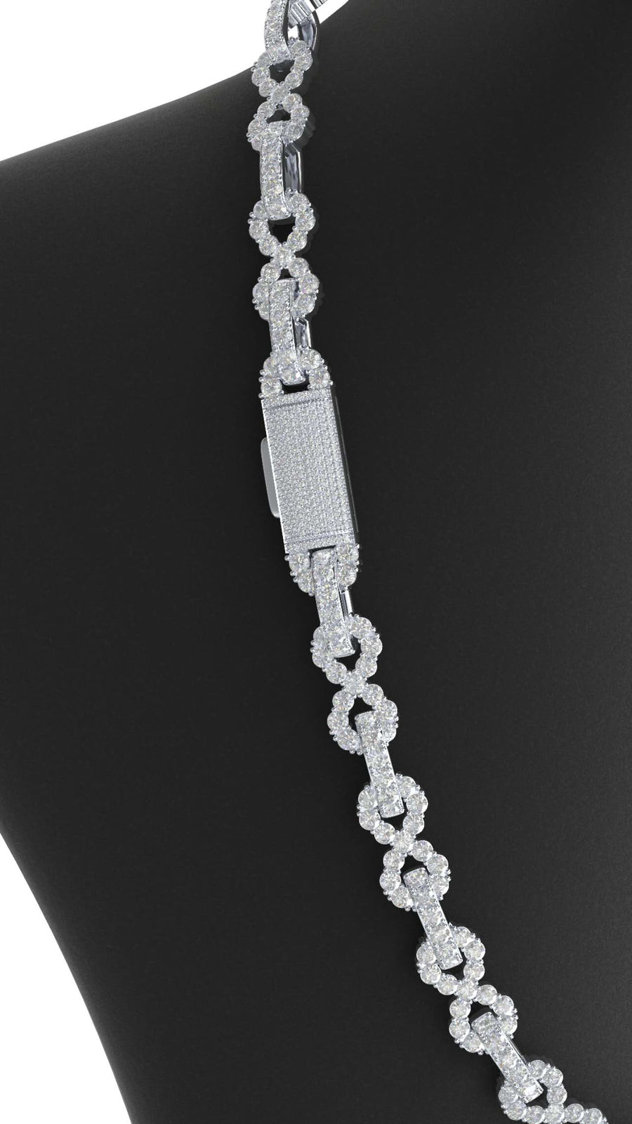 infinity style moissanite chain