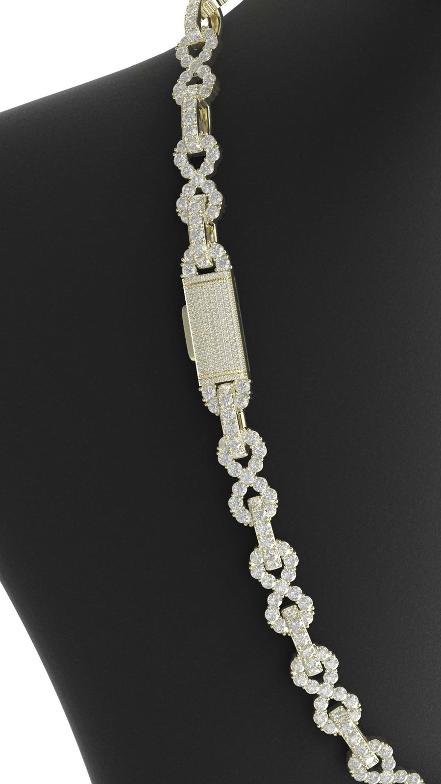 infinity style moissanite chain