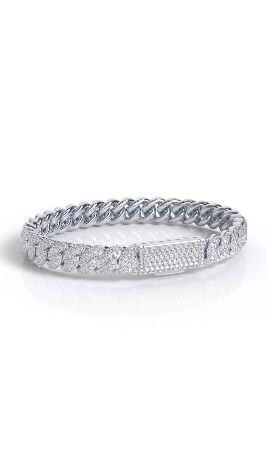8mm Moissanite Miami Cuban Bracelet