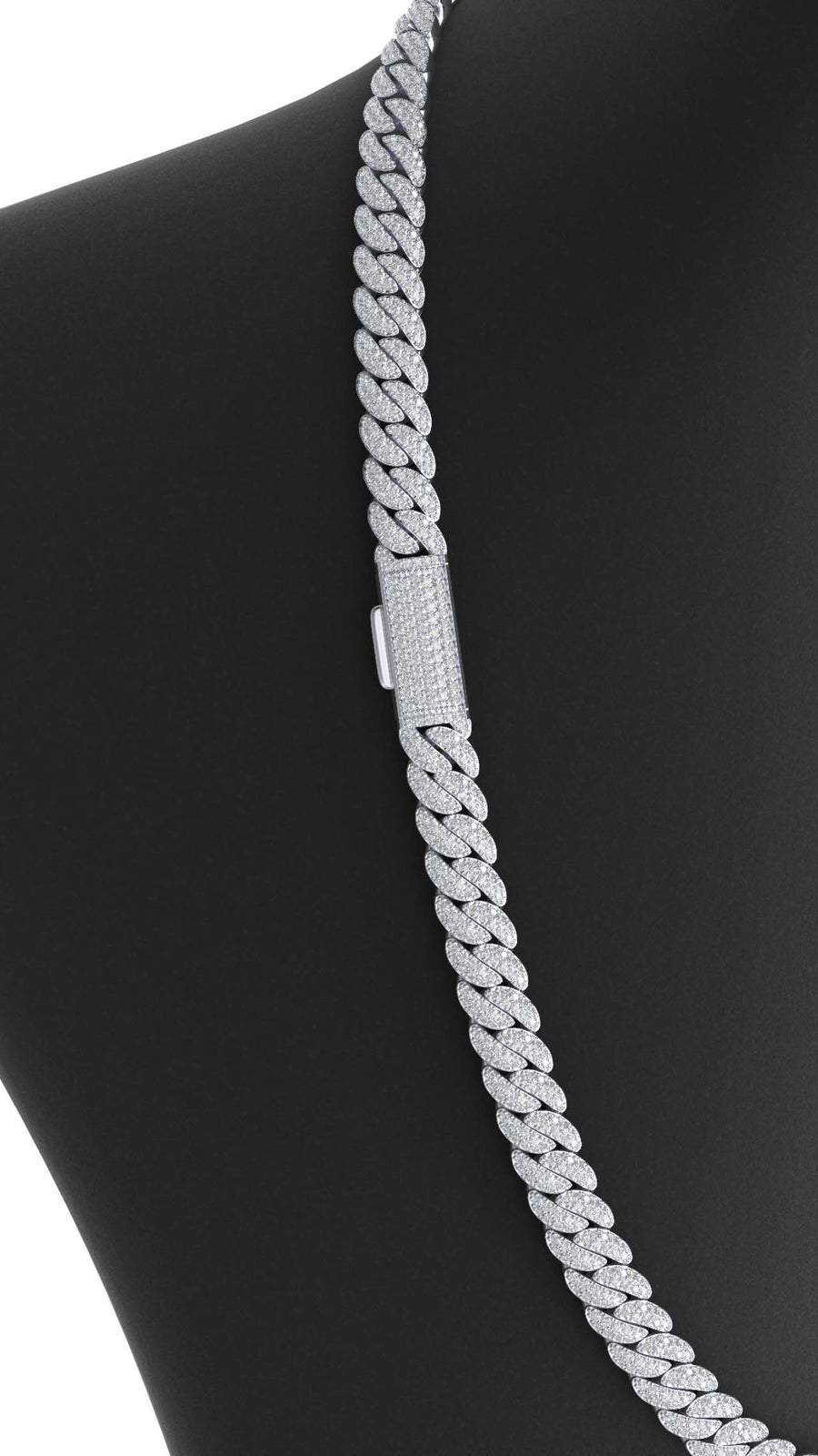 8mm moissanite miami cuban chain (mcc8b)
