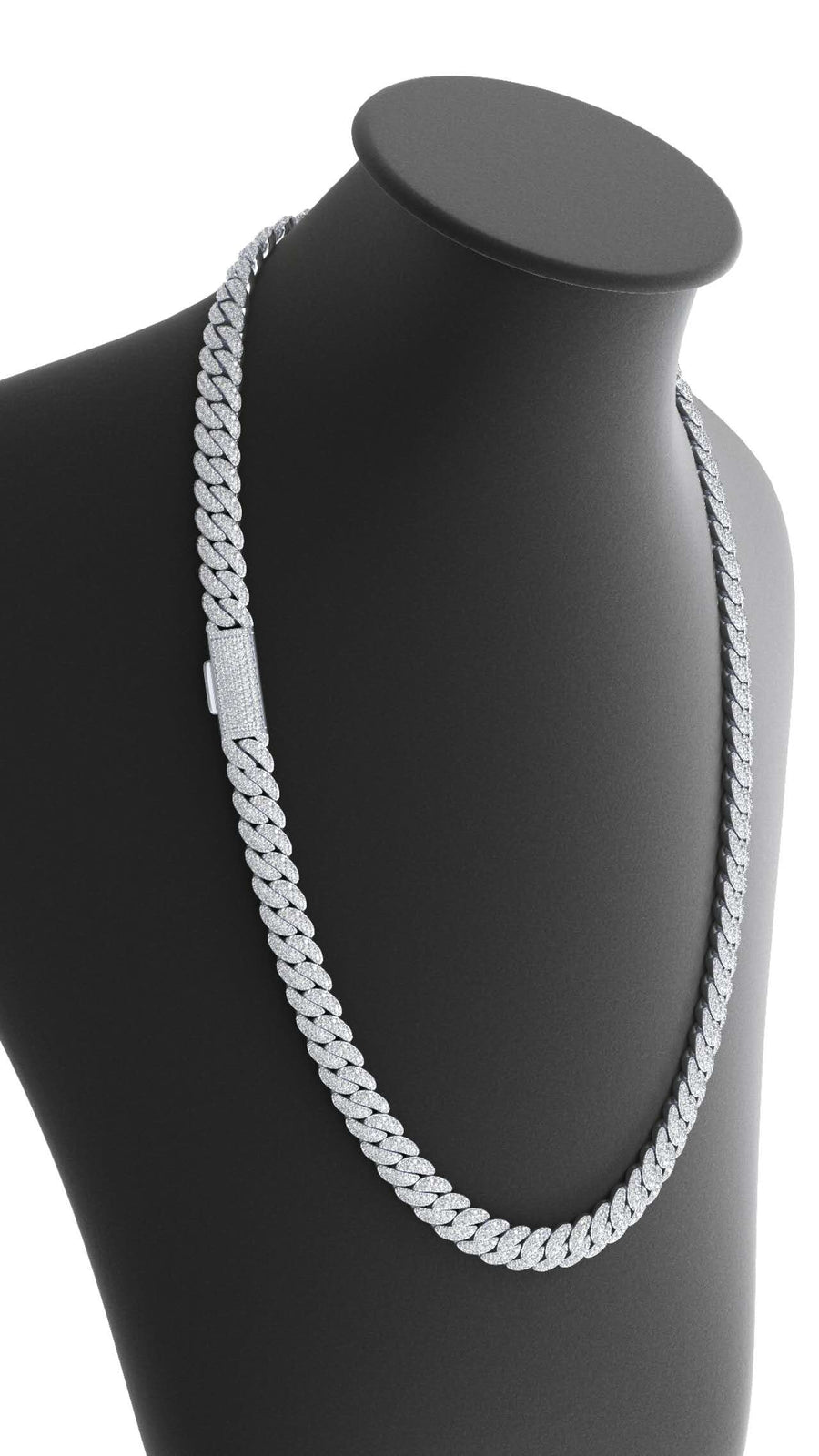 8mm moissanite miami cuban chain (mcc8b)
