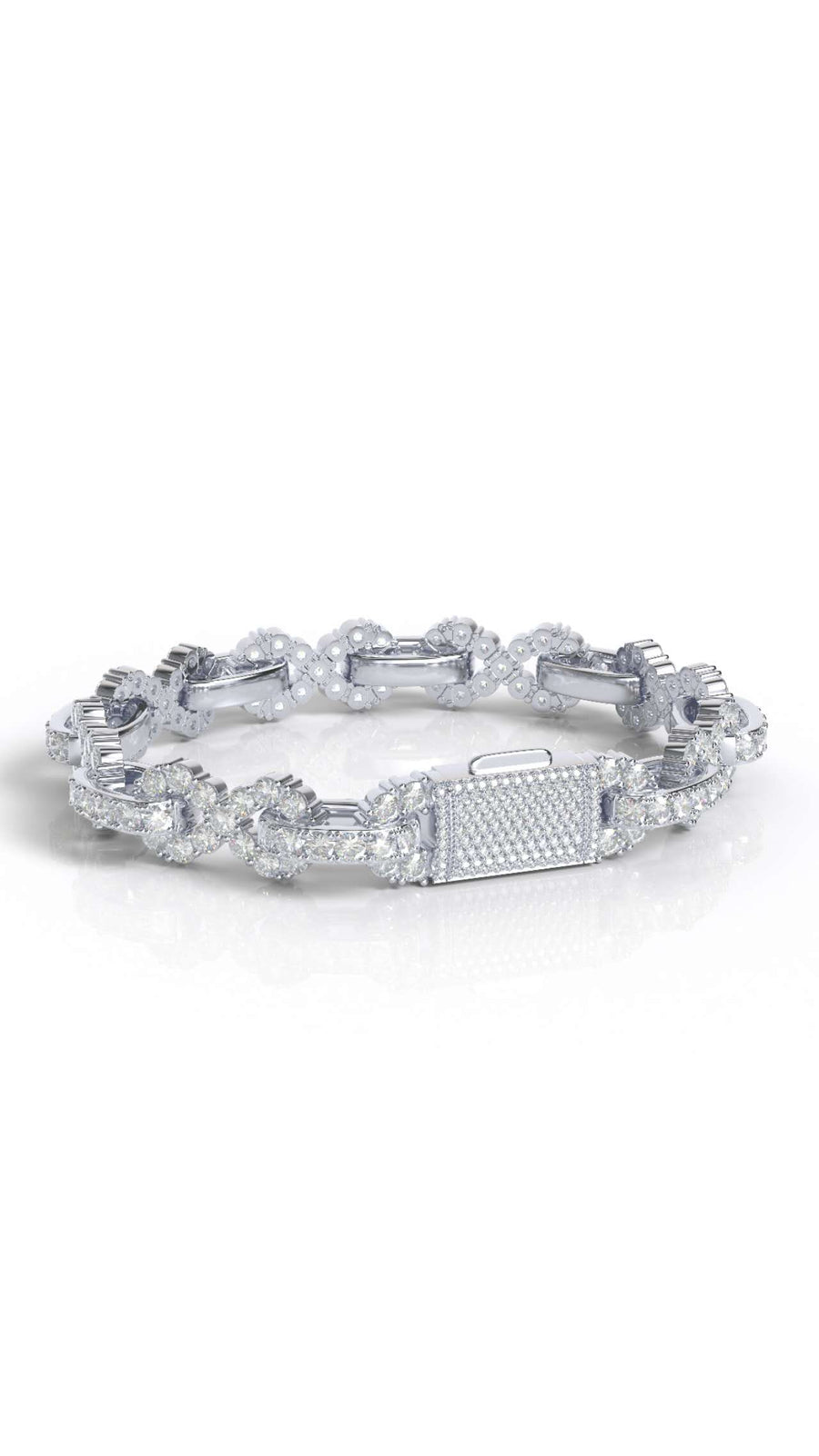 infinity style moissanite bracelet
