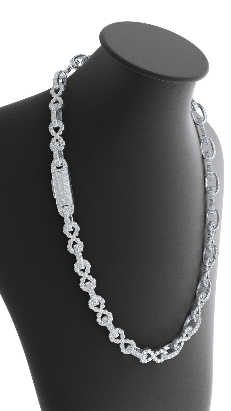 infinity style moissanite chain