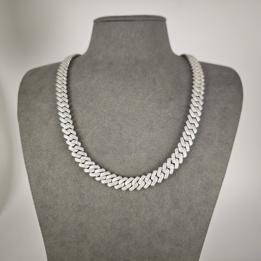 10mm Moissanite Prong Link Cuban Chain
