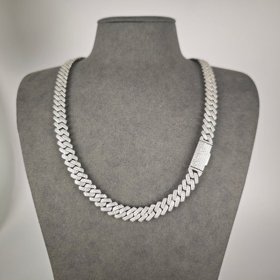 10mm Moissanite Prong Link Cuban Chain
