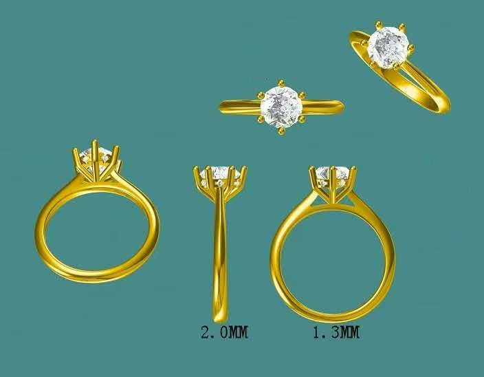 Solid 14k Gold 1ct E VVS1 Round Lab Diamond Ring with Lab Diamond Hidden Halo